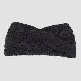 Cable Knit Cross ear warmer