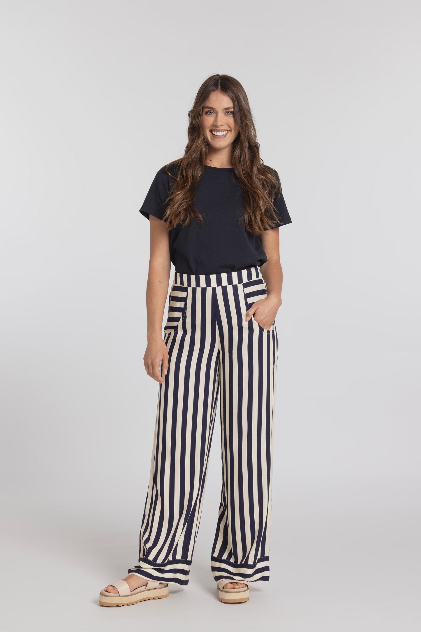 Summer sienna stripe pant