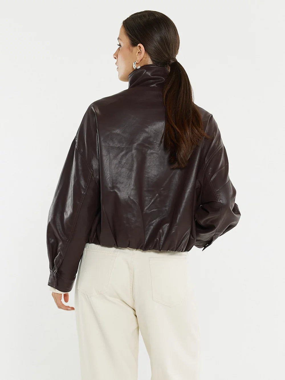 Jude leather look bomber