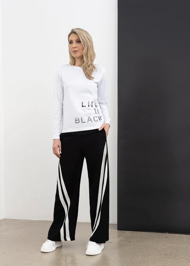 Live in Black Tee LS