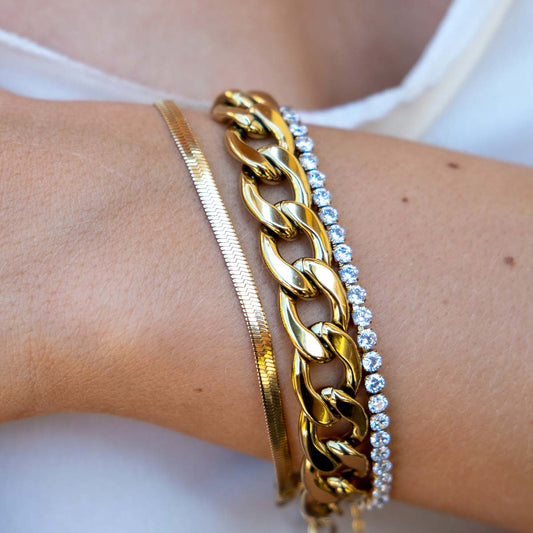 Bracelet, pure steel, snake