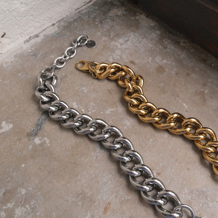 Bracelet, pure steel, panser chain
