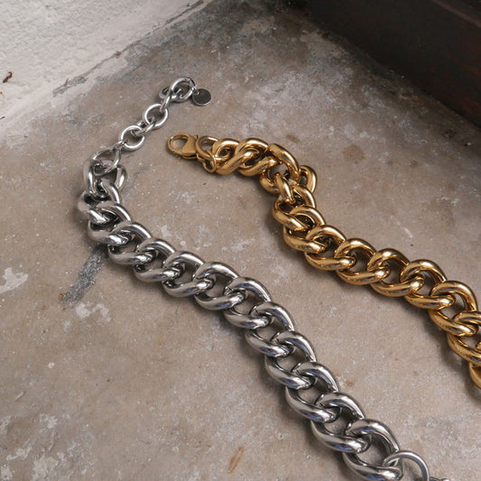 Bracelet, pure steel, panser chain
