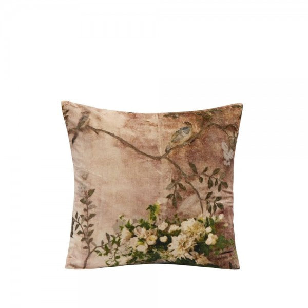 Sari Printed Cushion - Vintage Rose