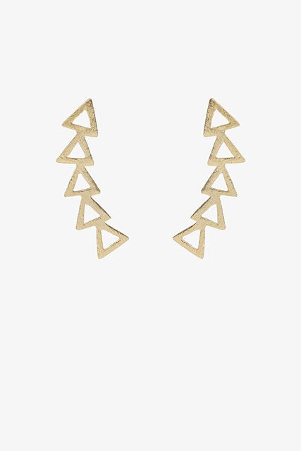 Gold Multi-Tri earring
