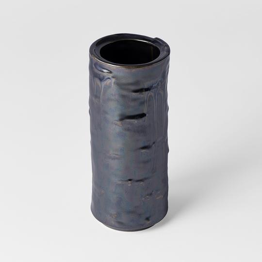 Black cylinder Vase