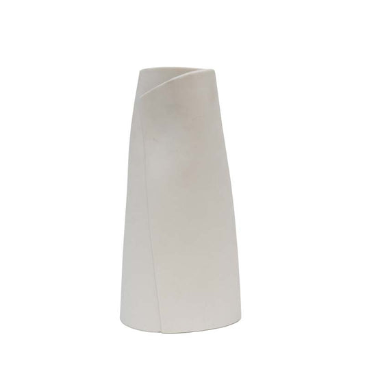 Ceramic Paper wrap vase white