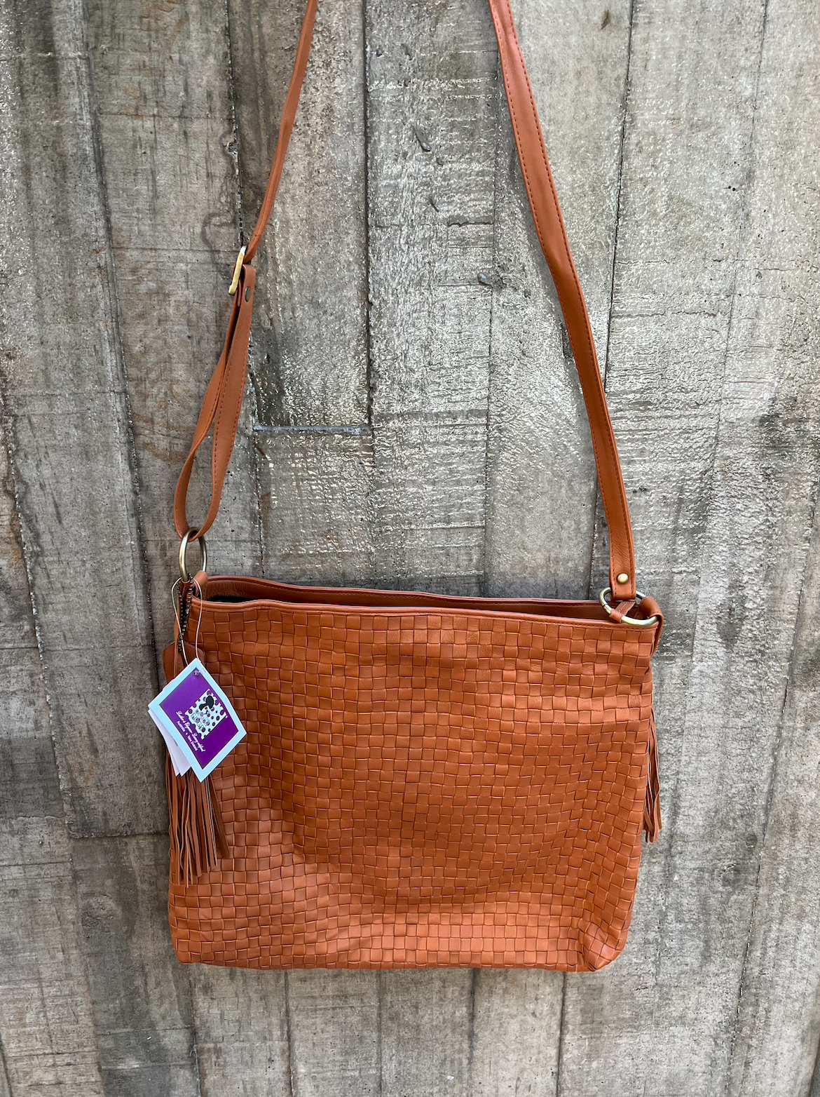 Squared Budapest Leather Tote Bag