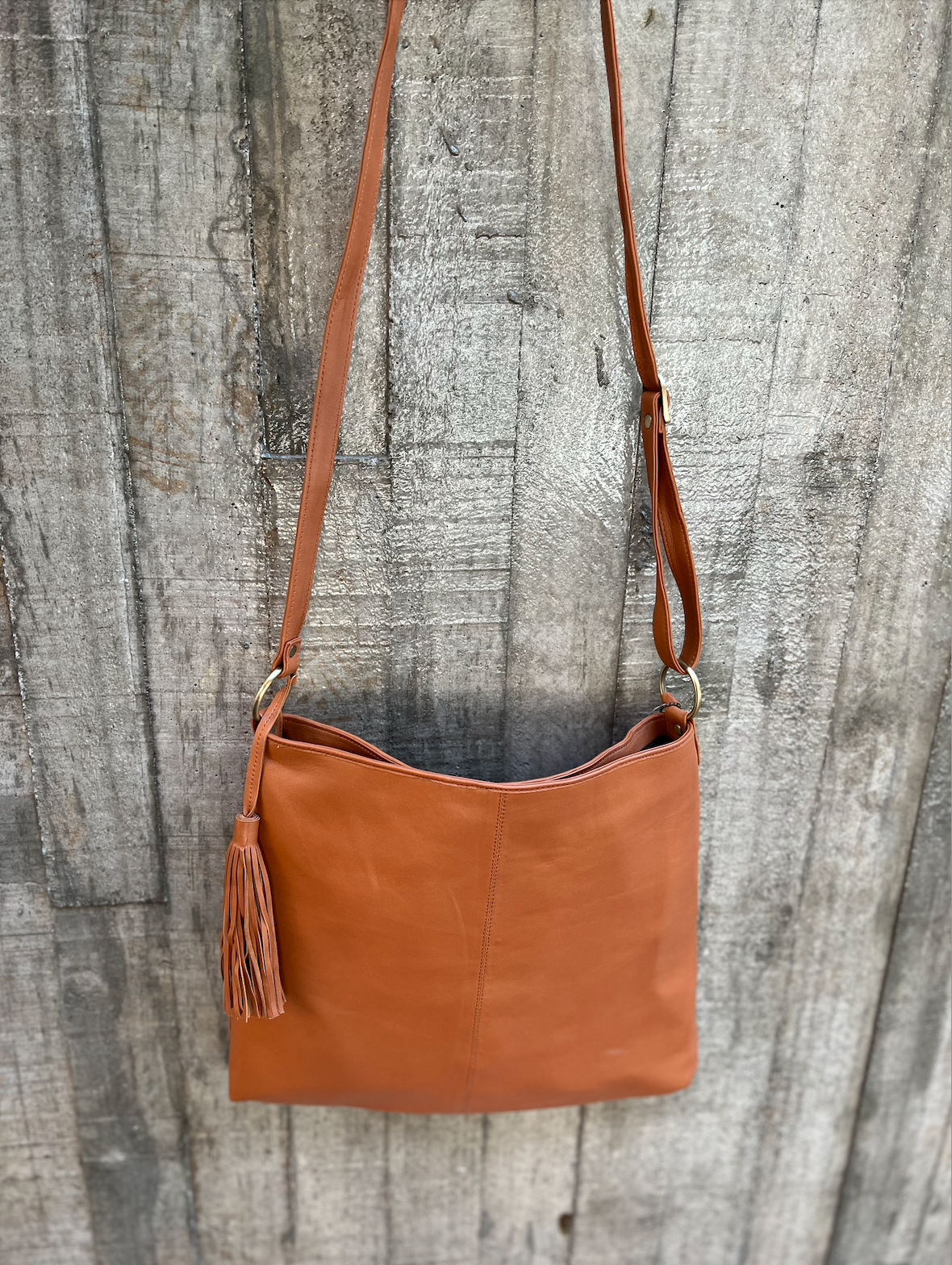 Squared Budapest Leather Tote Bag