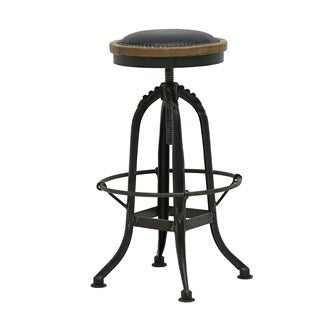 Clement Stool , leather seat