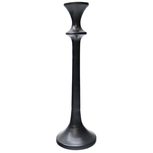 Aluminium black candlestick